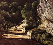 Paul Cezanne path through the woods painting